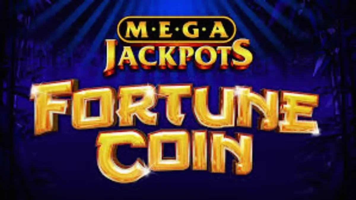 Tampilan visual mewah dari slot Fortune Coin Mega Jackpot dengan simbol naga dan koin emas.
