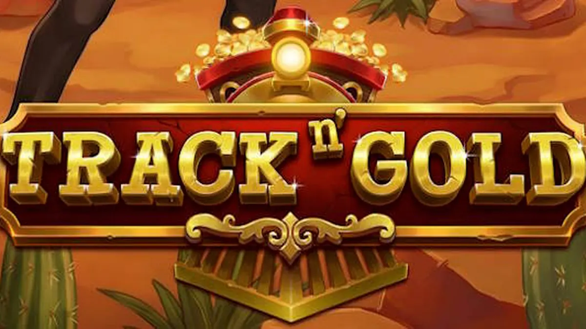 Tampilan visual kereta uap klasik dalam permainan slot Track n’ Gold