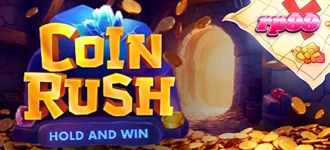 Tampilan antarmuka slot Coin Rush dengan desain 3x3 yang dinamis